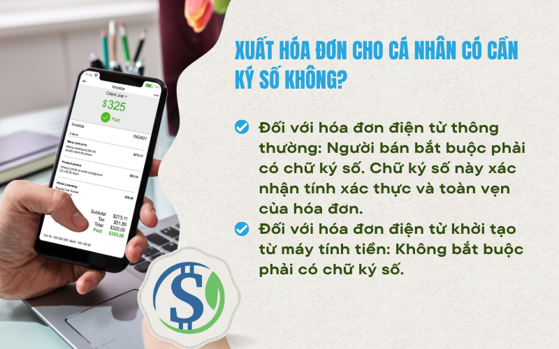 Xuất hóa đơn cho cá nhân có cần ký số không Xuất hóa đơn cho cá nhân có cần ký số không